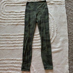 Green Camo Printed Lululemon Align Leggings (size 2)